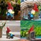 Garden Gnome Statue Solar Light Miniature Outdoor Decor Gnome Figurine for Outdoor Indoor Home Lawn Yard Balcony Porch Patio